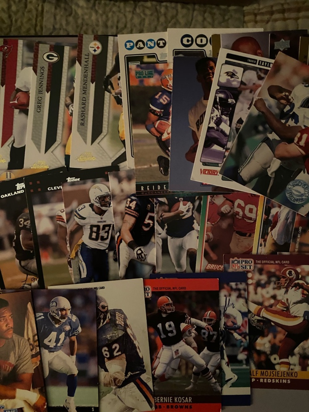 31 cards in lot Sports Trading Card Lot - Assorted Football Cards 1990-2009